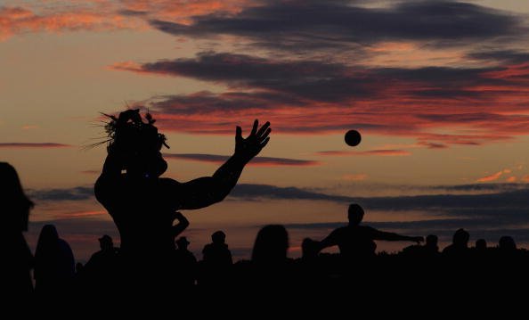 Revellers Celebrate Summer Solstice At Stonehenge